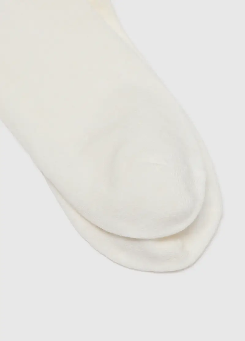 Calzini Bianchi Corti Elasticizzati, Donna, Bianco miniatura 2