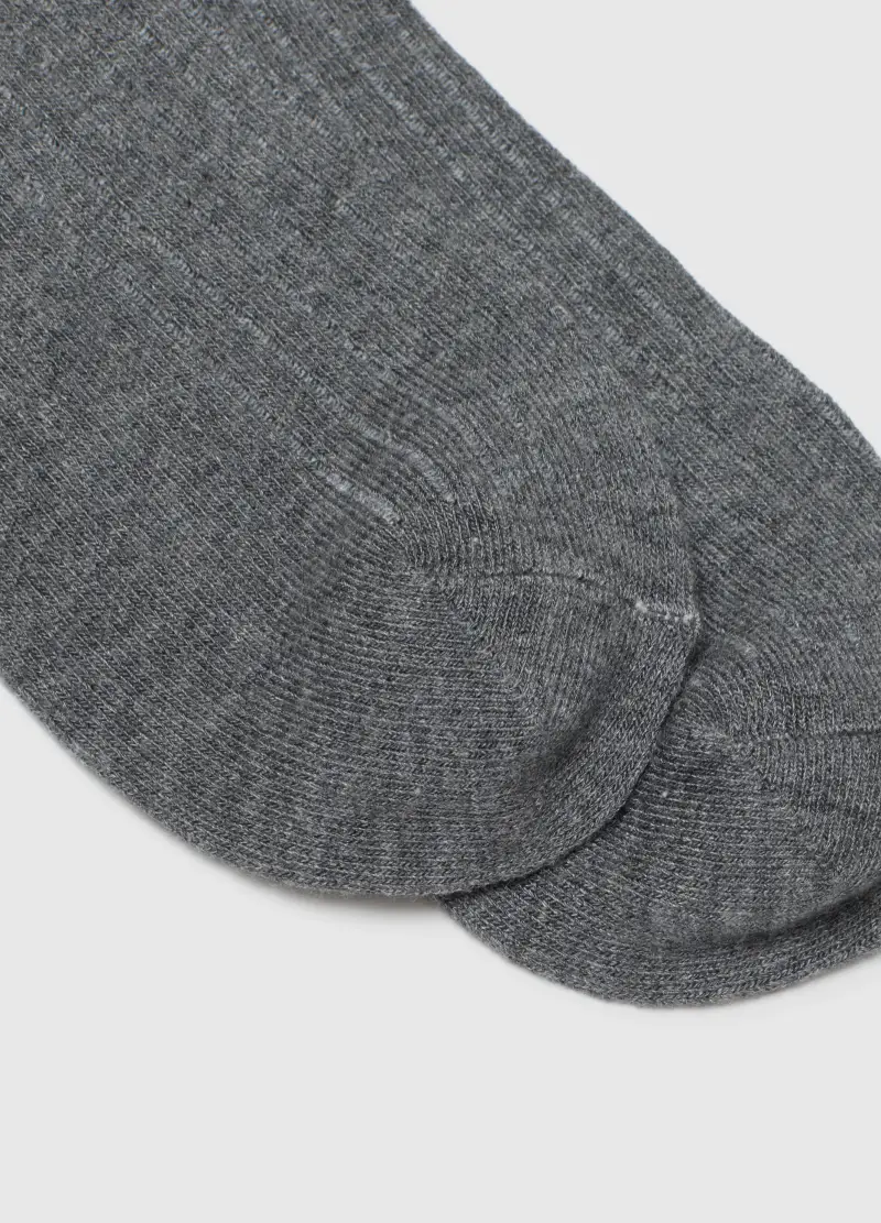 Calzini Grigi Lunghi Elasticizzati, Donna, Grigio miniatura 2