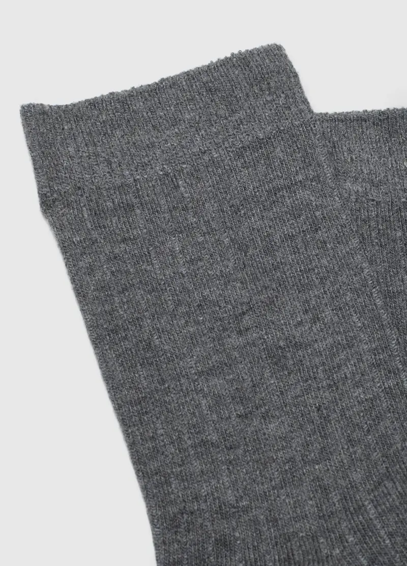 Calzini Grigi Lunghi Elasticizzati, Donna, Grigio miniatura 3