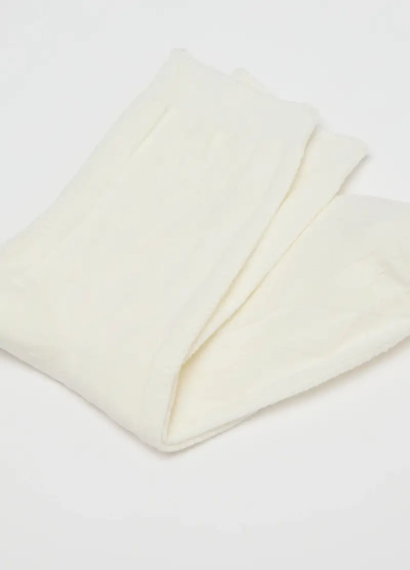 Calzini In Cotone Elasticizzato Bianchi, Donna, Bianco miniatura 3