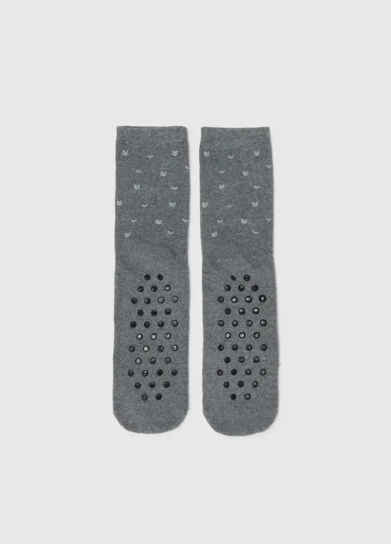 Calzini Natalizi Grigi In Misto Cotone, Donna, Grigio miniatura 2