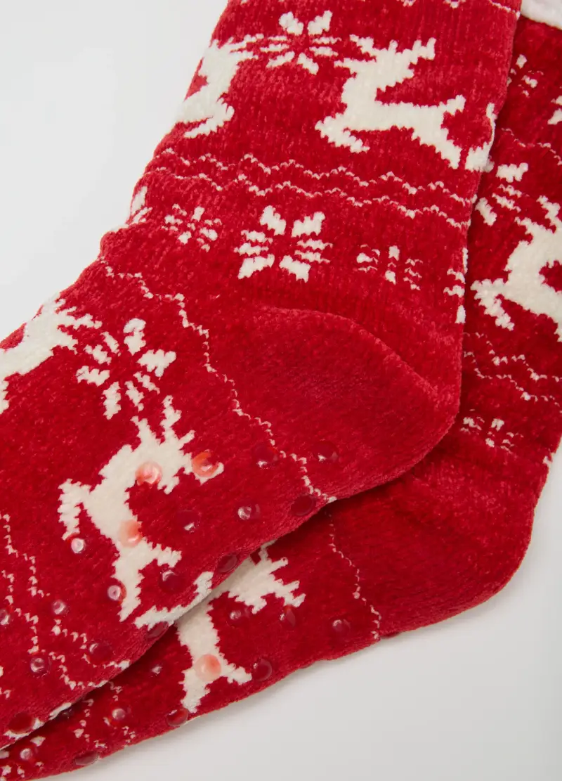 Calzini Natalizi Multicolor Con Renne, Donna, Multicolor miniatura 3