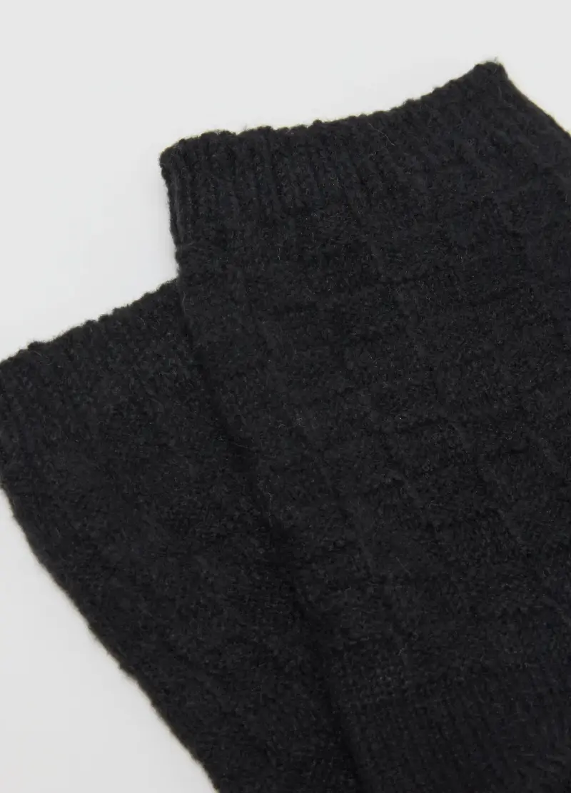 Calzini Neri In Tessuto Elasticizzato, Donna, Nero miniatura 2