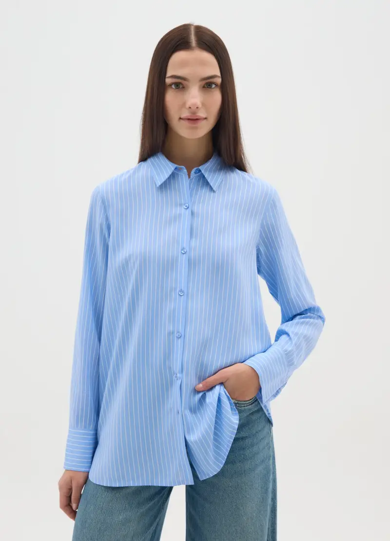 , Camicetta A Righe Multicolor Regular Fit, Donna, Multicolor miniatura 2