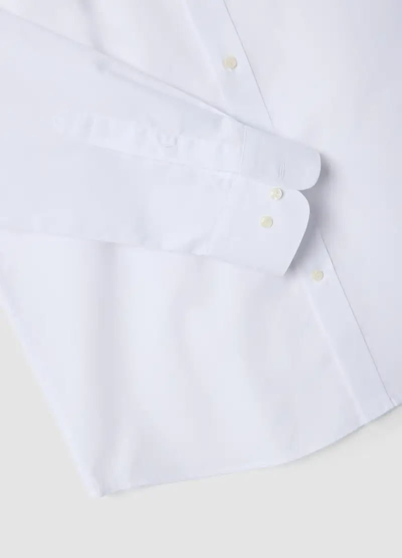 Camicia A Maniche Lunghe Bianca Slim Fit, Uomo, Bianco miniatura 2
