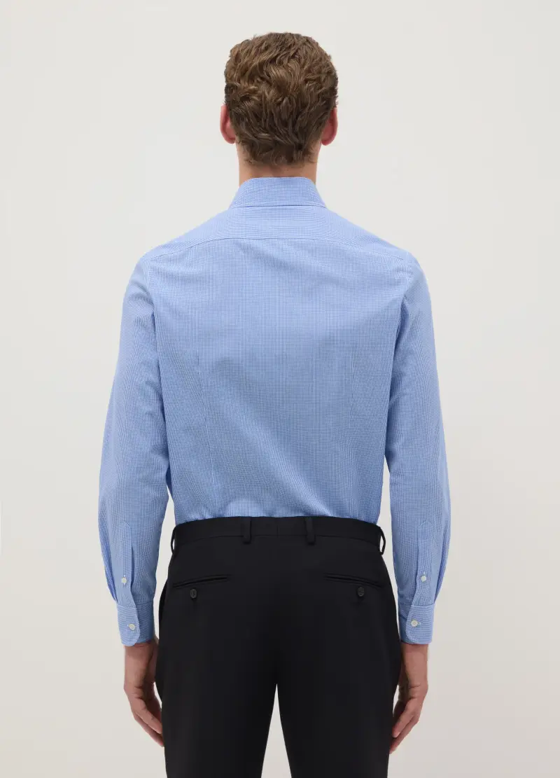 Camicia A Quadri Multicolor A Maniche Lunghe In Misto Cotone Slim Fit, Uomo, Multicolor miniatura 3