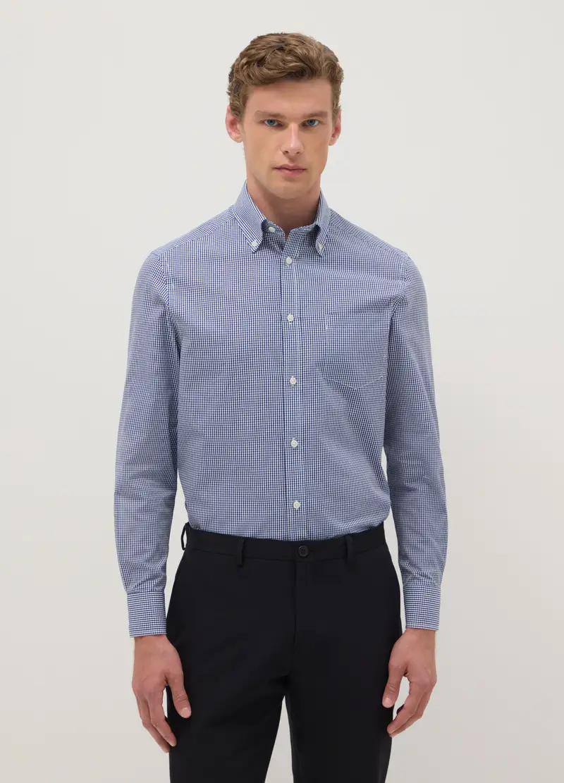 Ovs Camicia A Quadri Multicolor In Misto Cotone Regular Fit Uomo