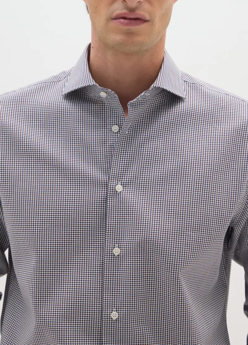 Camicia A Quadri Multicolor In Puro Cotone Regular Fit, Uomo, Multicolor miniatura 3