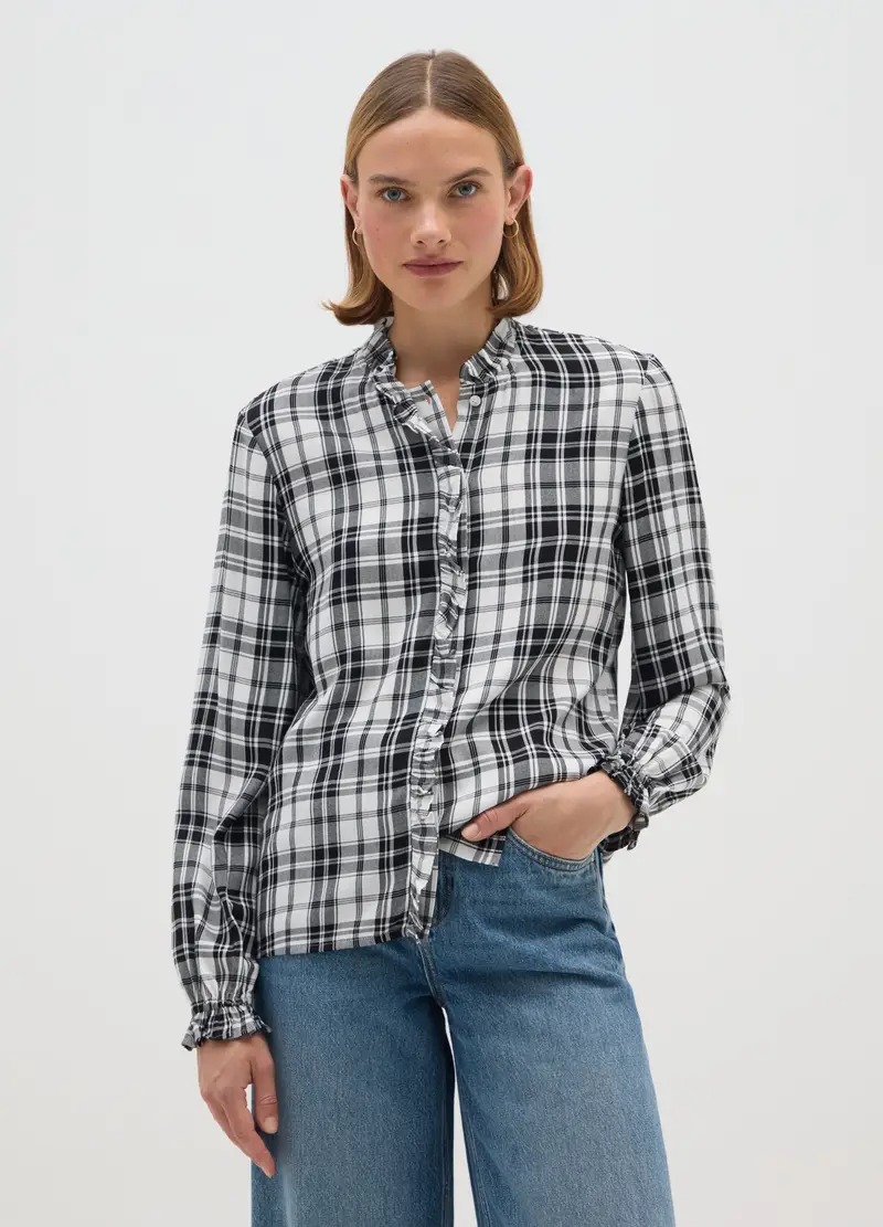 Camicia A Quadri Multicolor Relaxed Fit, Donna, Multicolor miniatura 2