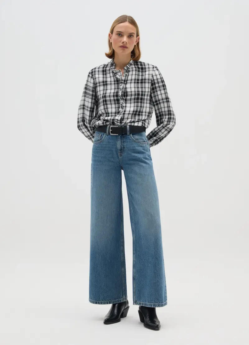 Camicia A Quadri Multicolor Relaxed Fit, Donna, Multicolor