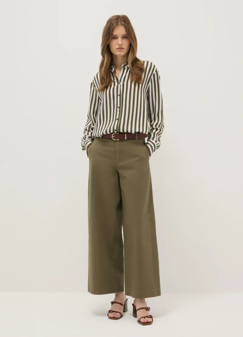 Camicia A Righe Multicolor Regular Fit Con Colletto Classico E Bottoni, Donna, Multicolor miniatura 2