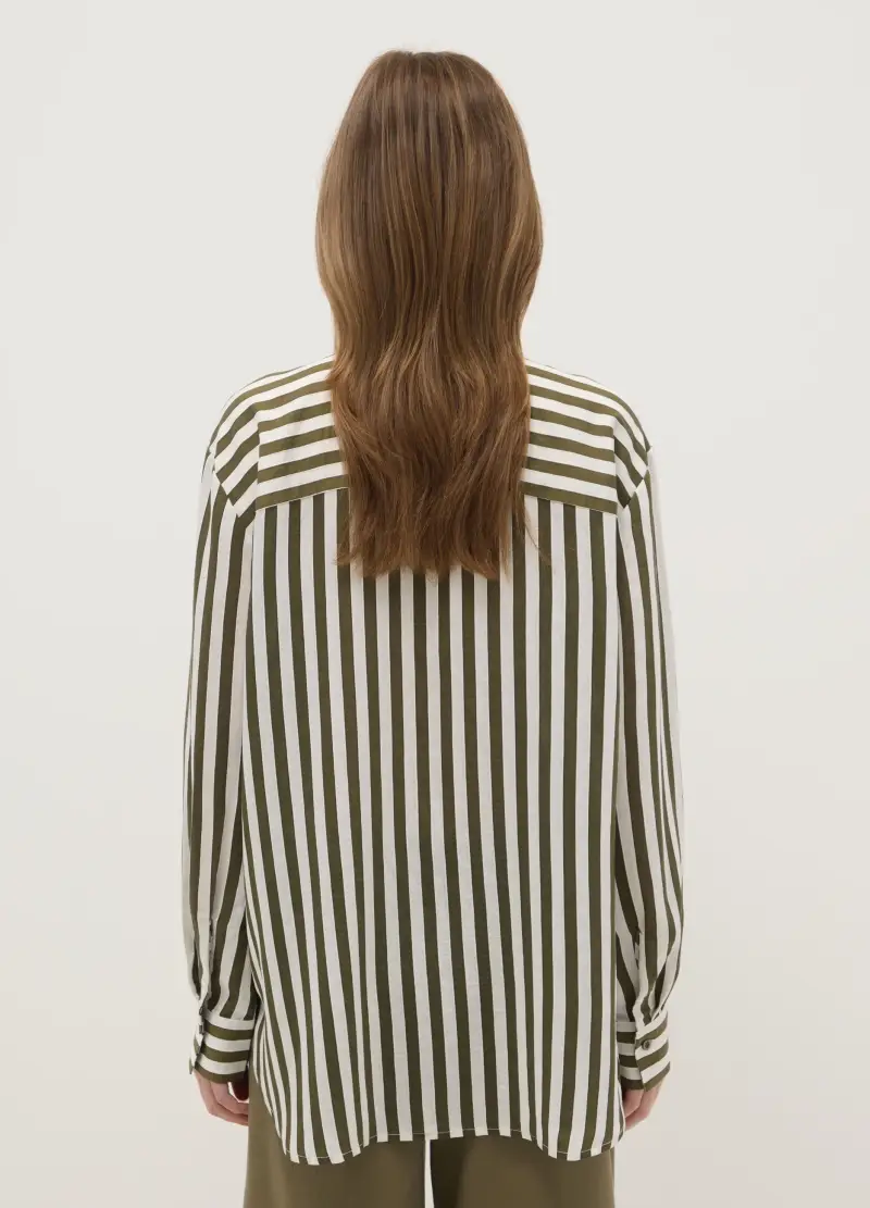 Camicia A Righe Multicolor Regular Fit Con Colletto Classico E Bottoni, Donna, Multicolor miniatura 3