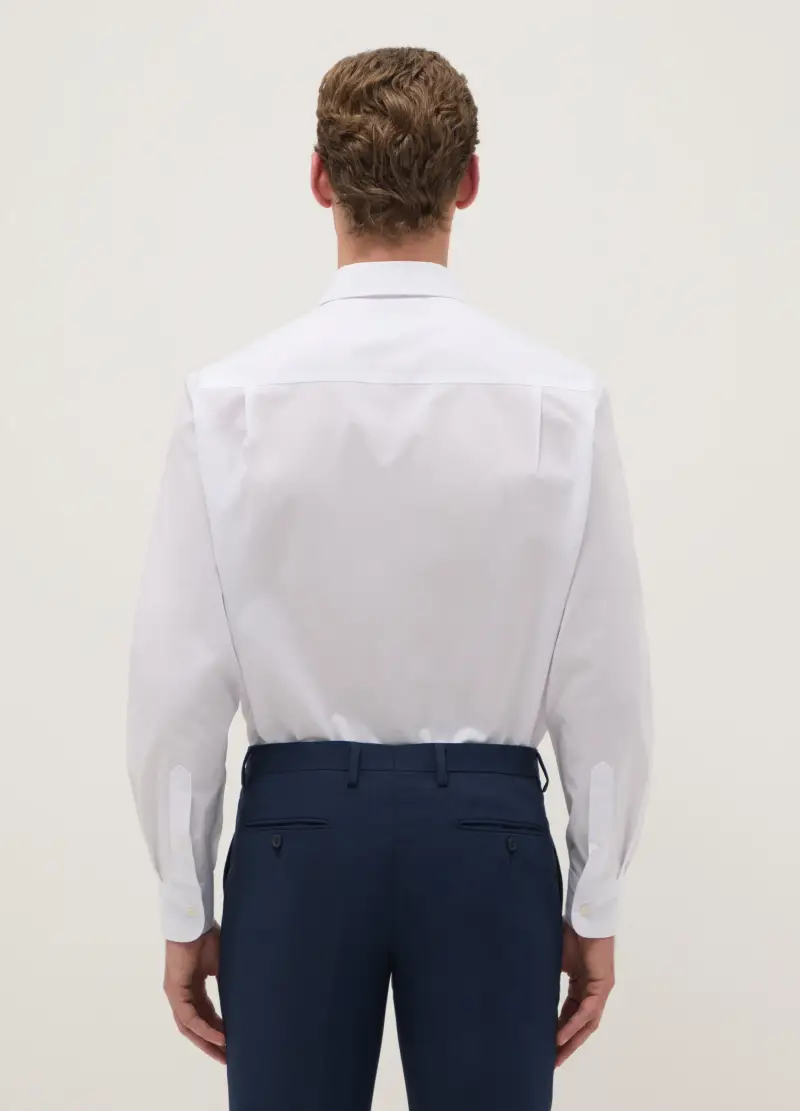 Camicia Bianca Con Collo Classico Regular Fit, Uomo, Bianco miniatura 3