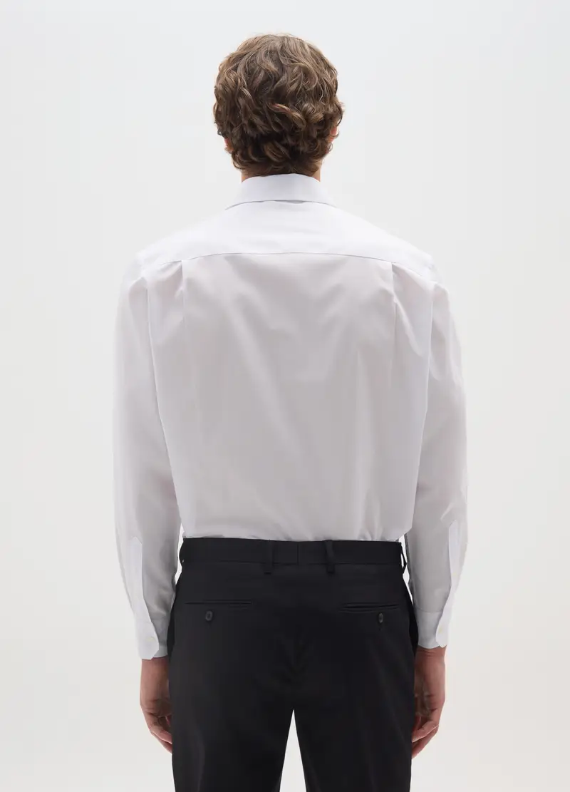 Camicia Bianca Regular Fit Easy Iron, Uomo, Bianco miniatura 3