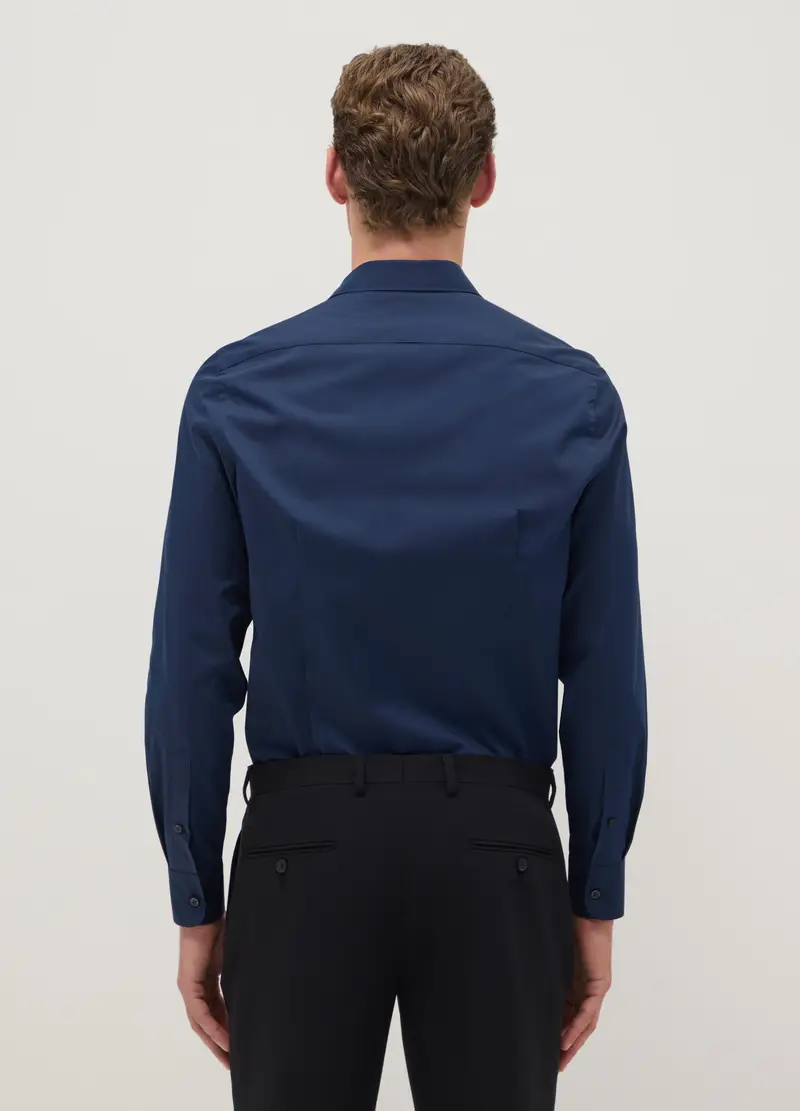 Ovs Camicia Slim Fit Blu Con Collo Classico Uomo miniatura 3