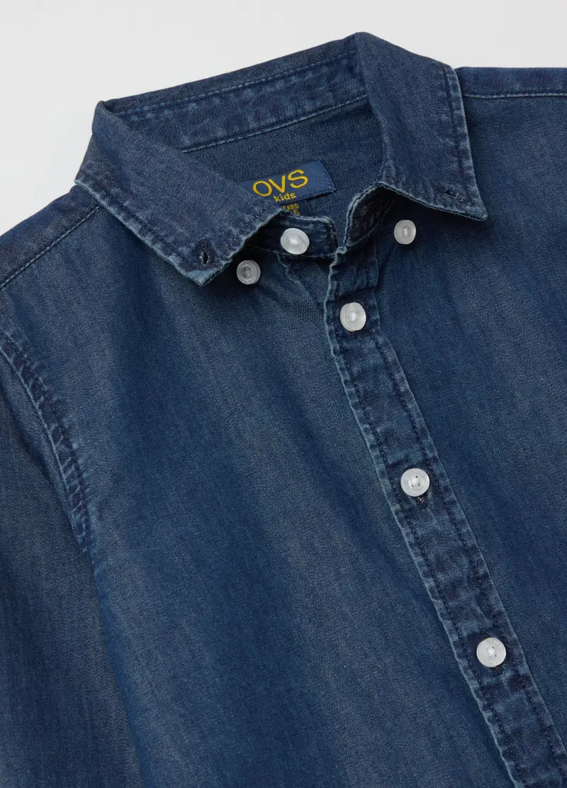 Ovs Camicia Button-down Bambino in Denim miniatura 3