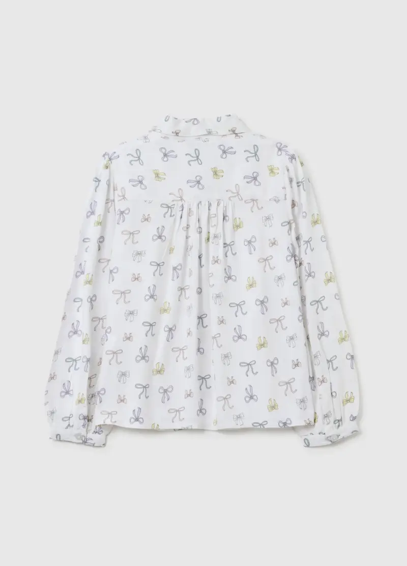 , Camicia Da Bambina Bianca Regular Fit, Multicolor miniatura 2