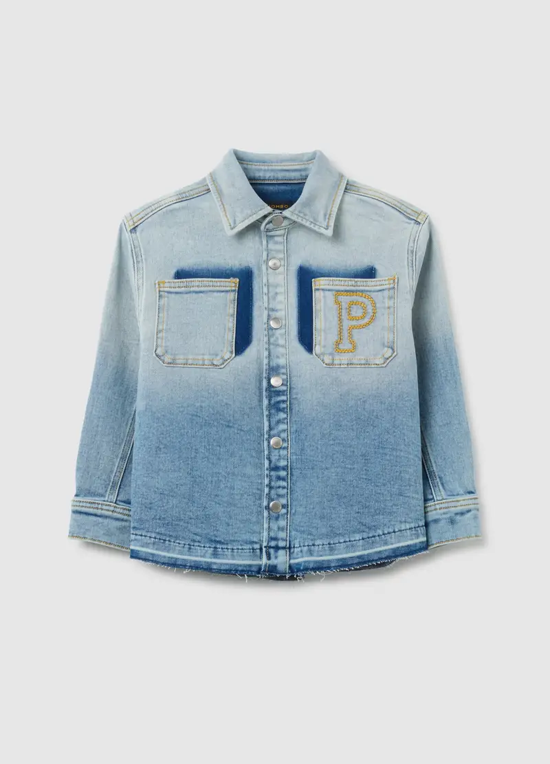 OVS, Camicia Da Bambino In Denim Regular Fit, Denim, Taglia: 4 miniatura 3