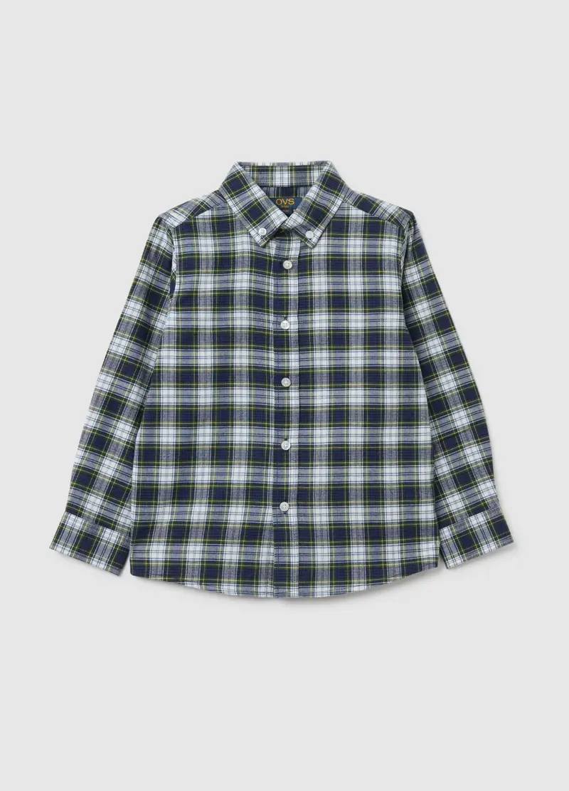 OVS, Camicia Da Bambino In Puro Cotone Multicolor Regular Fit, Multicolor, Taglia: 3-4