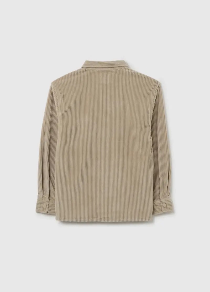 Camicia Da Ragazzo Beige In Velluto A Coste, Bambino, Beige miniatura 2