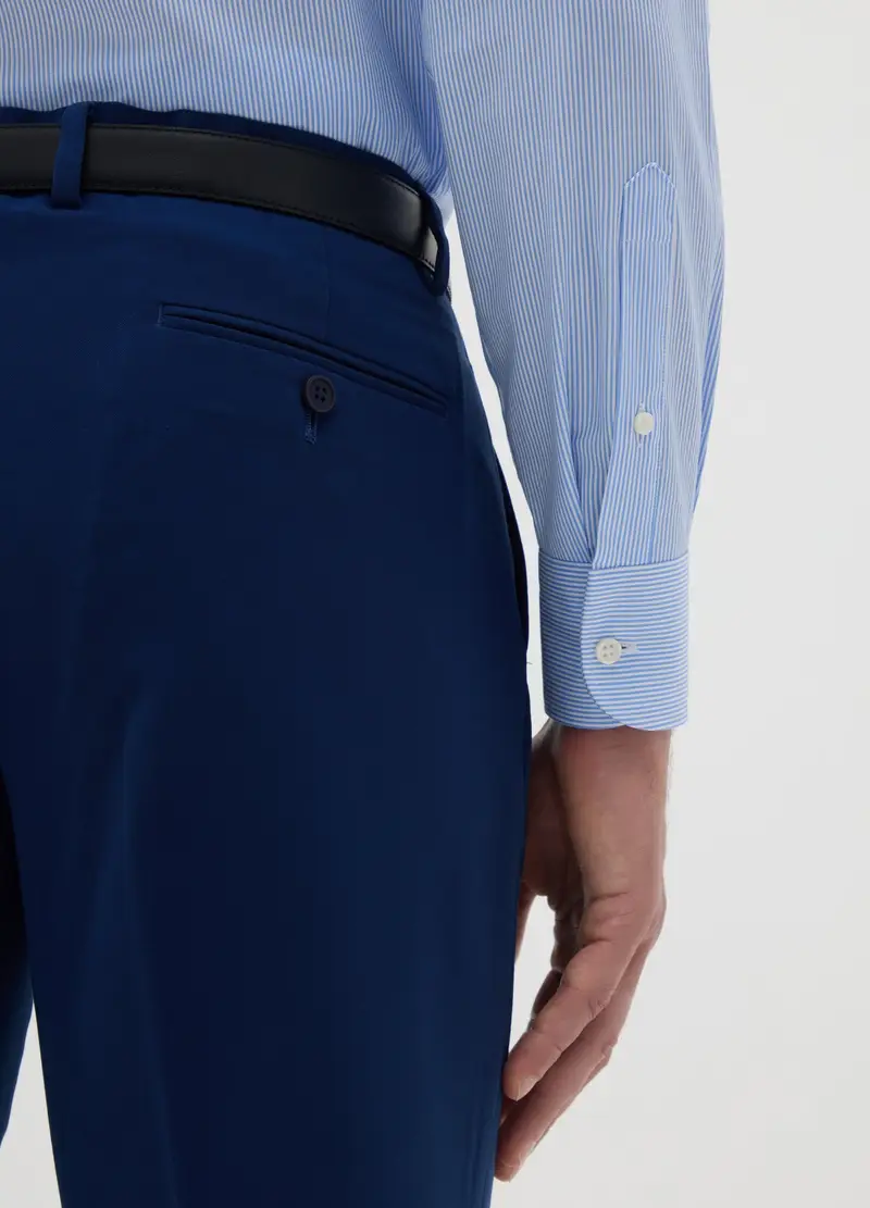 Camicia Da Uomo In Puro Cotone Azzurra Easy Iron, Azzurro miniatura 3