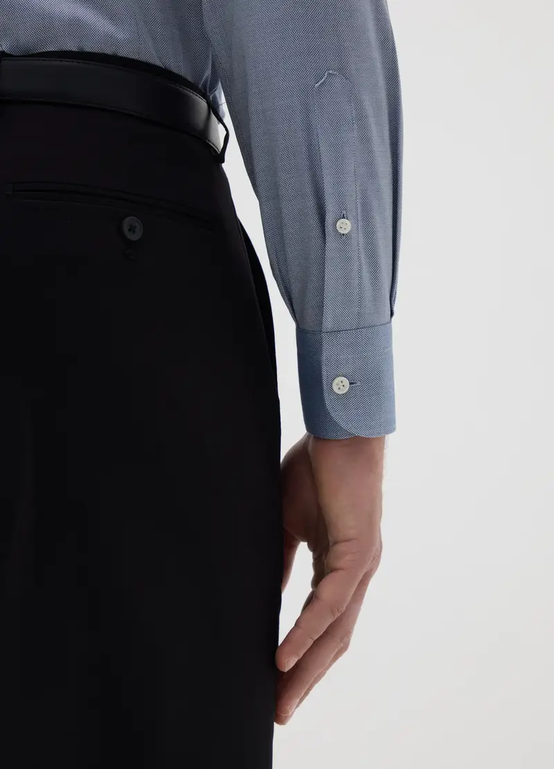 OVS, Camicia Da Uomo In Puro Cotone Azzurra Slim Fit, Azzurro, Taglia: 38 miniatura 2