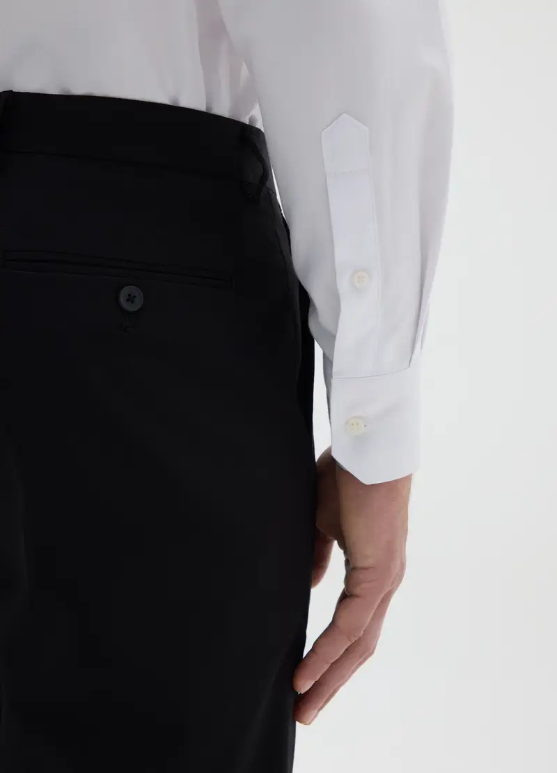 Camicia Da Uomo In Puro Cotone Bianca Easy Iron, Bianco miniatura 3