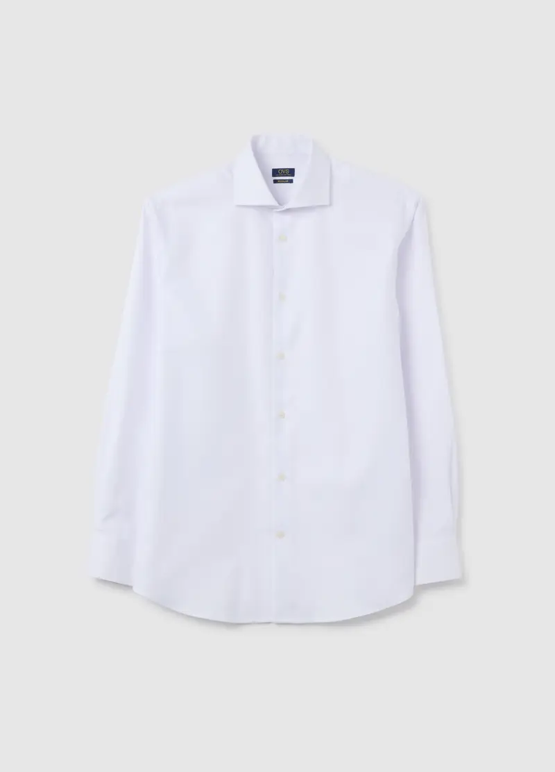 OVS, Camicia Da Uomo In Puro Cotone Bianca Easy Iron, Bianco, Taglia: 39