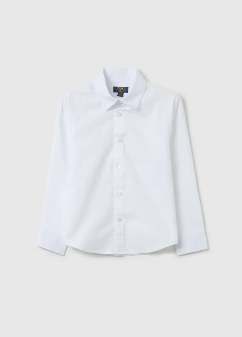 Camicia In Cotone, Bambino, Bianco
