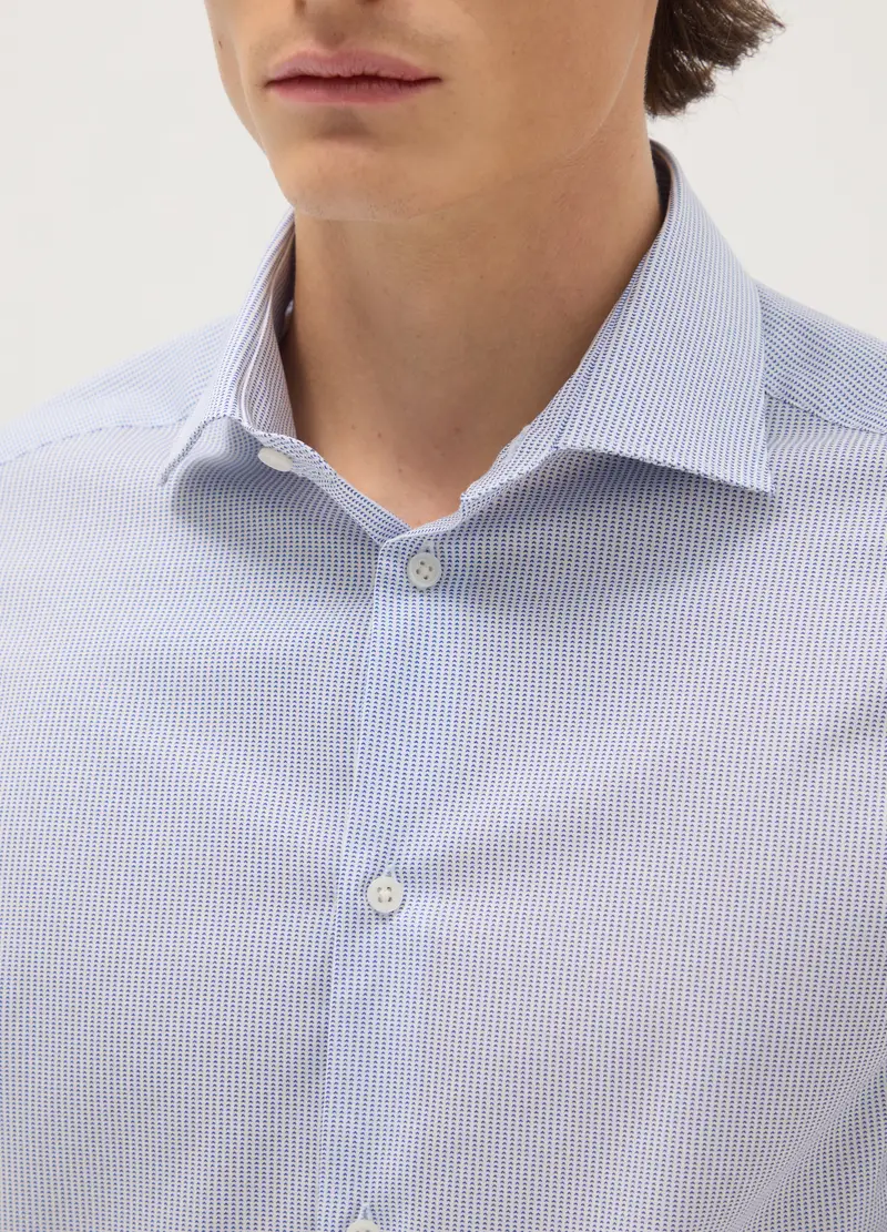 Camicia In Cotone Elasticizzato A Quadri Multicolor Slim Fit, Uomo, Multicolor miniatura 2