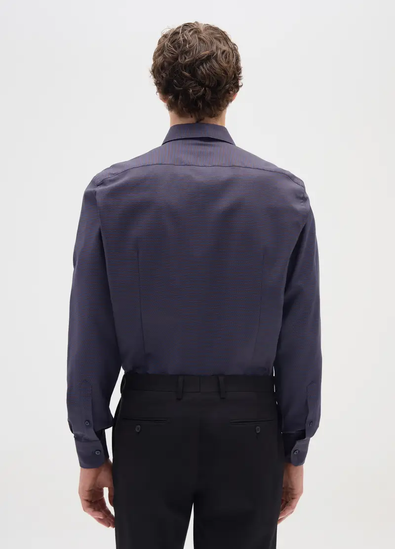 Camicia In Cotone Elasticizzato Multicolor Slim Fit, Uomo, Multicolor miniatura 3