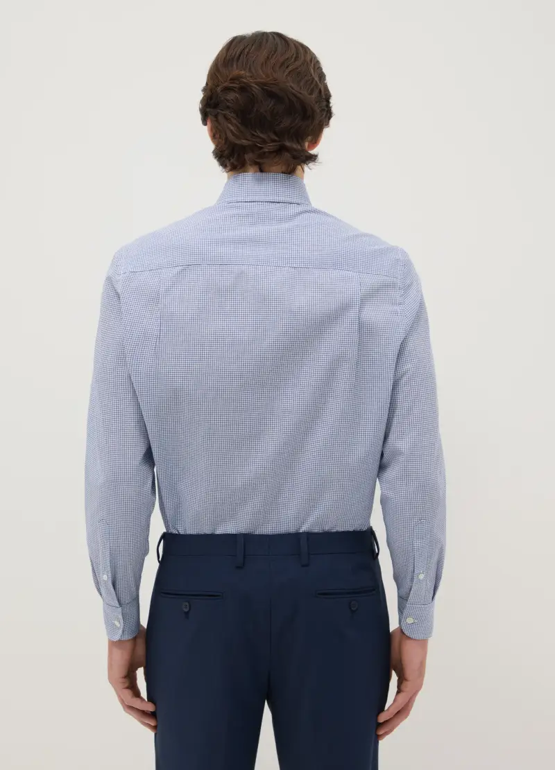 Camicia In Misto Cotone A Quadri Multicolor Slim Fit Easy Iron, Uomo, Multicolor miniatura 3