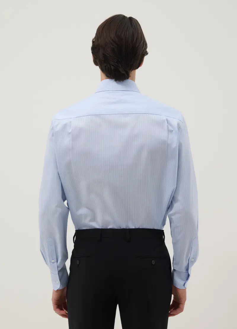 Camicia In Puro Cotone A Righe Multicolor Regular Fit, Uomo, Multicolor miniatura 2