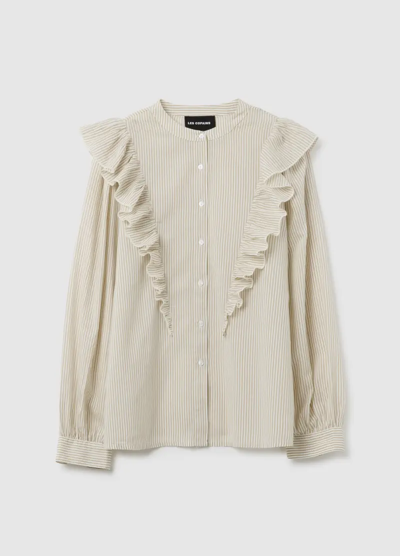 OVS, Camicia In Puro Cotone Beige Regular Fit, Donna, Beige, Taglia: 38