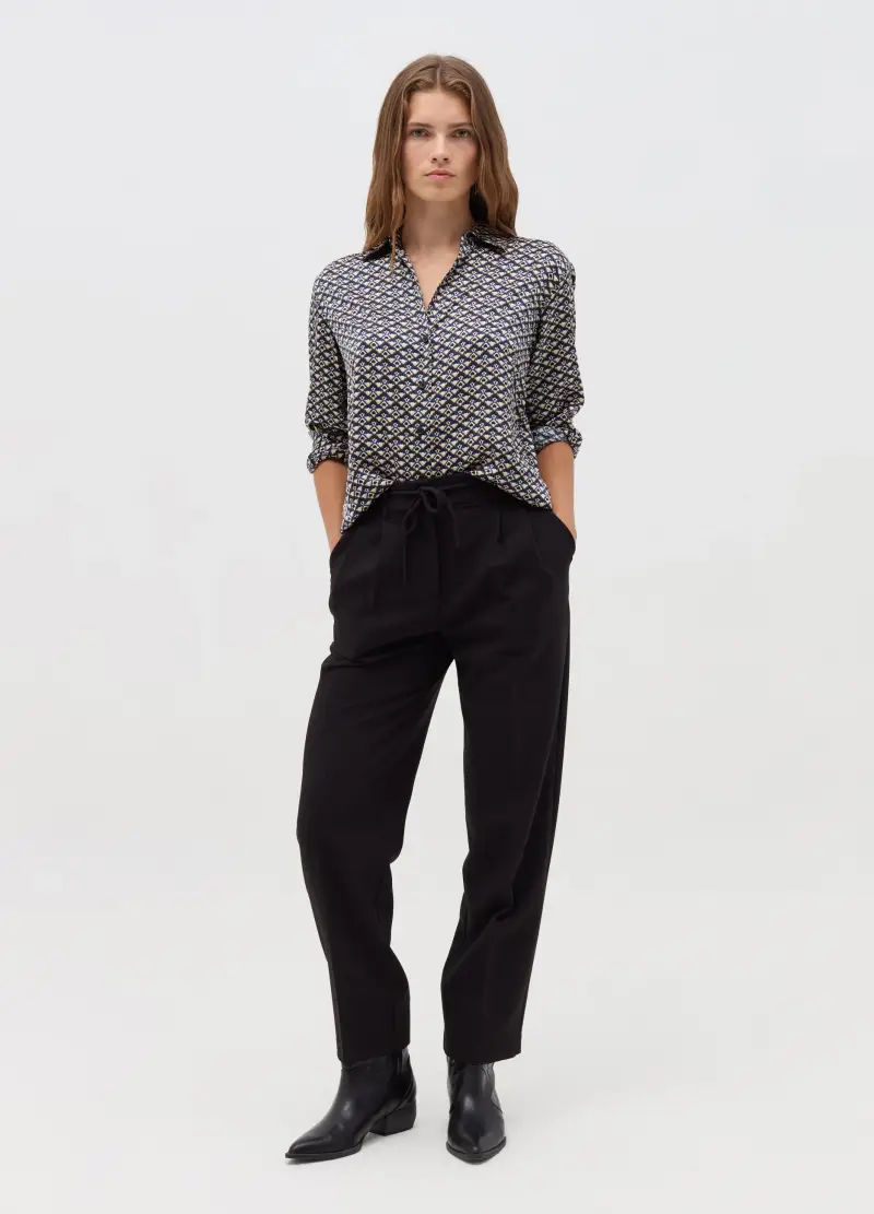 Camicia In Satin, Donna, Multicolor