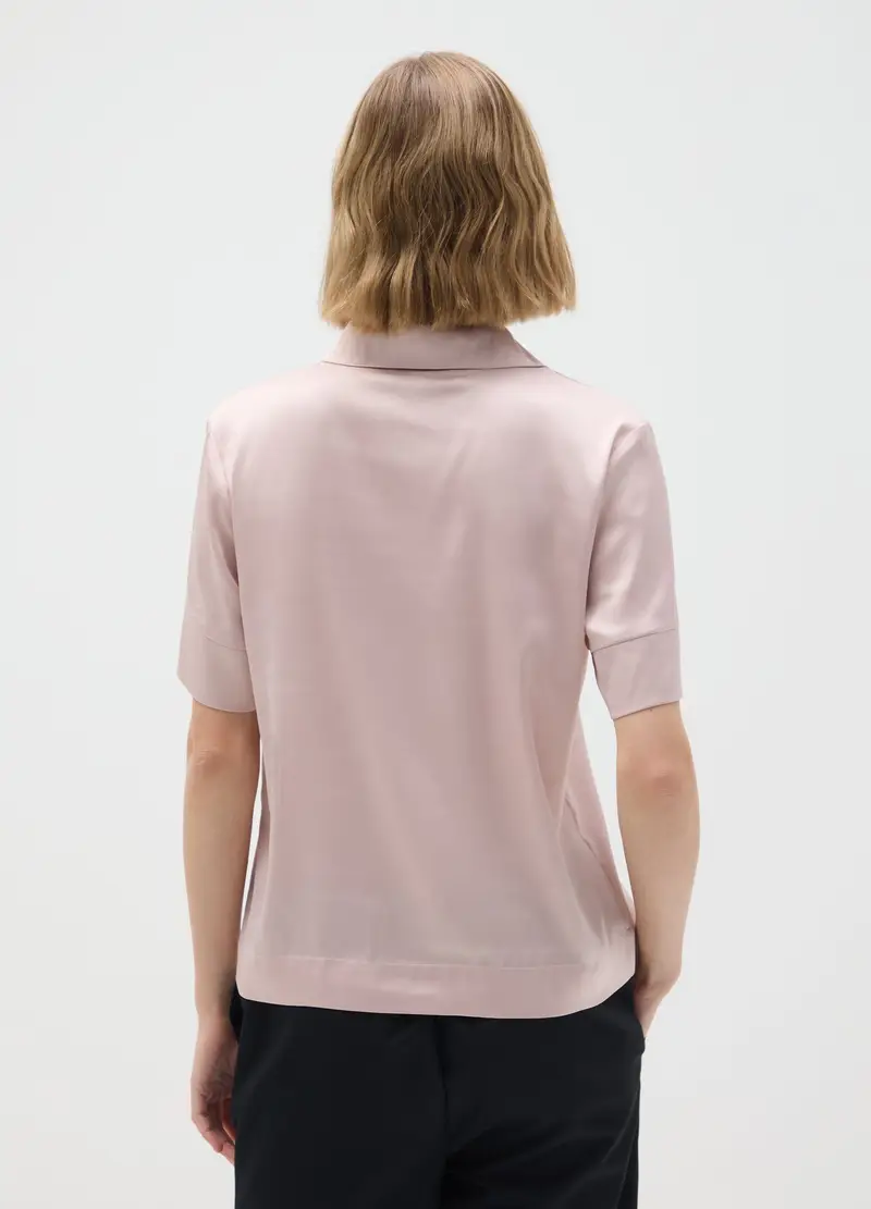 OVS, Camicia In Tessuto Elasticizzato Rosa Regular Fit, Donna, Rosa, Taglia: XS miniatura 2