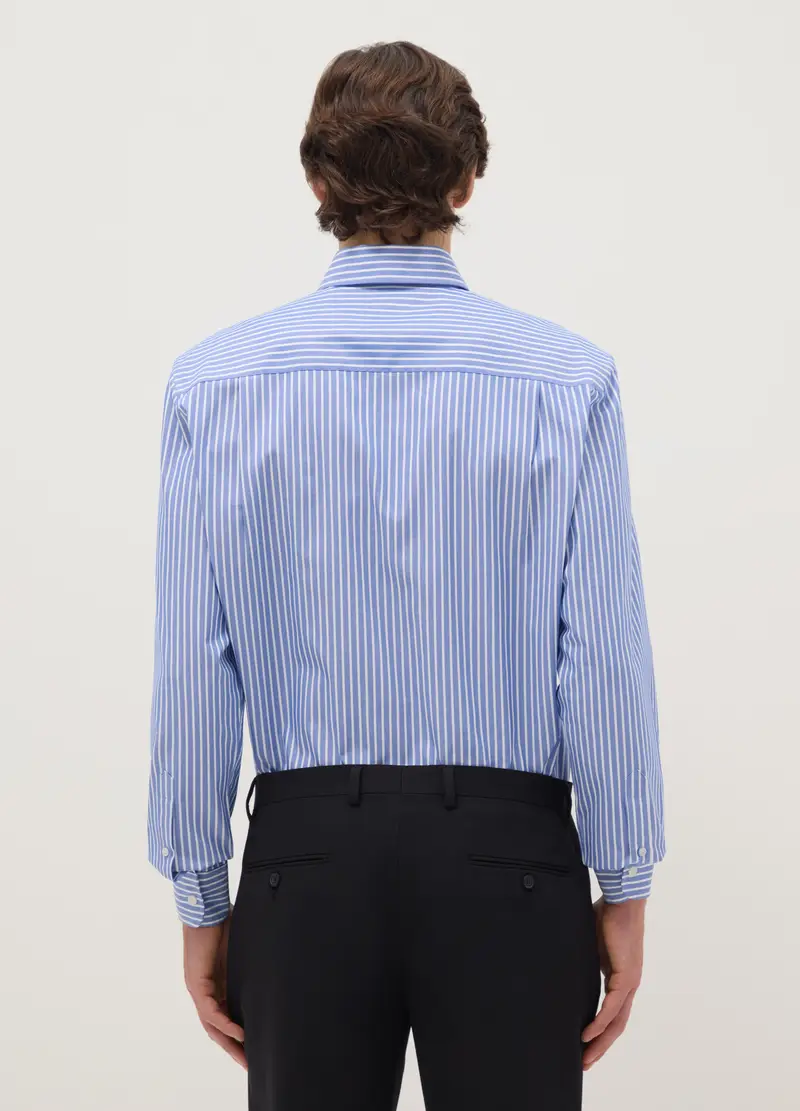 Ovs Camicia Multicolor A Righe In Misto Cotone Regular Fit Uomo miniatura 3