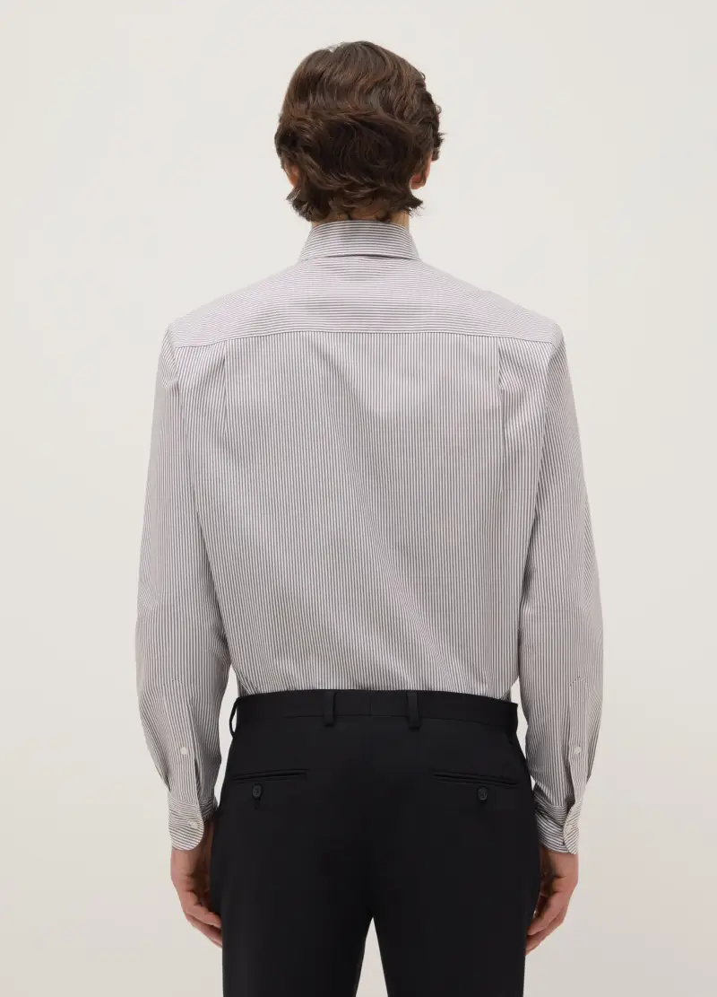 Camicia Multicolor A Righe In Misto Cotone Regular Fit, Uomo, Multicolor miniatura 3