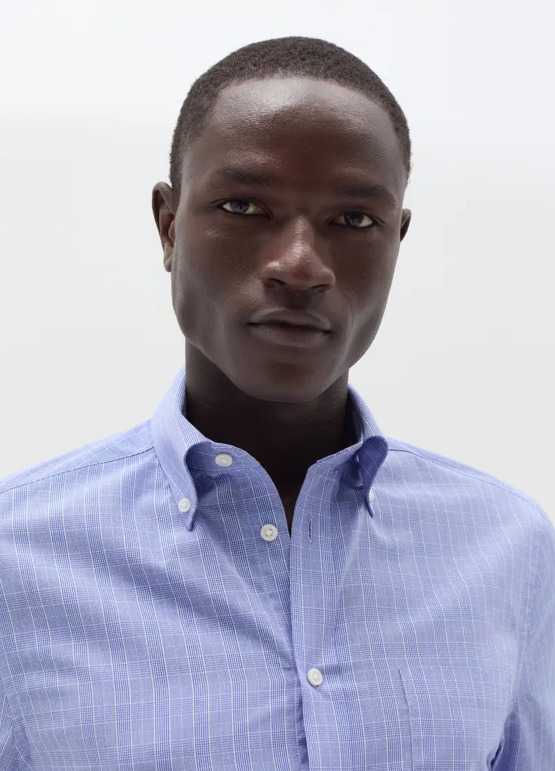 Camicia Regular Fit A Quadretti Con Tasca, Uomo, Multicolor miniatura 2