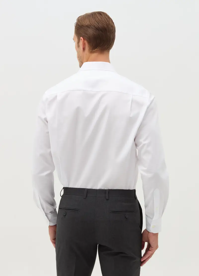 , Camicia Regular Fit Easy Iron, Uomo, Bianco miniatura 2