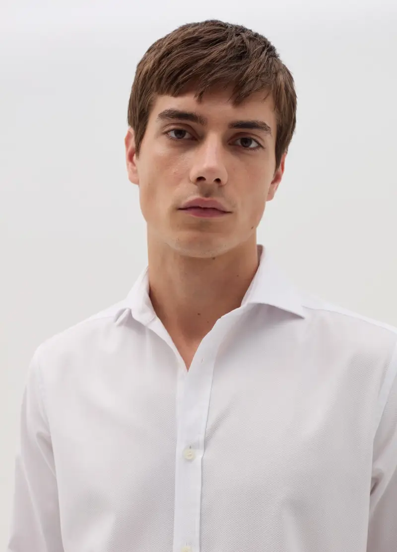 Camicia Regular Fit Easy Iron, Uomo, Bianco miniatura 3