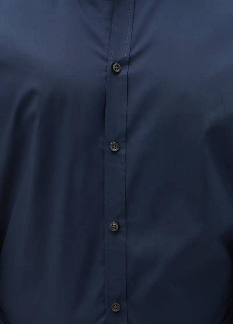 Camicia Slim Fit Button-down, Uomo, Blu miniatura 3