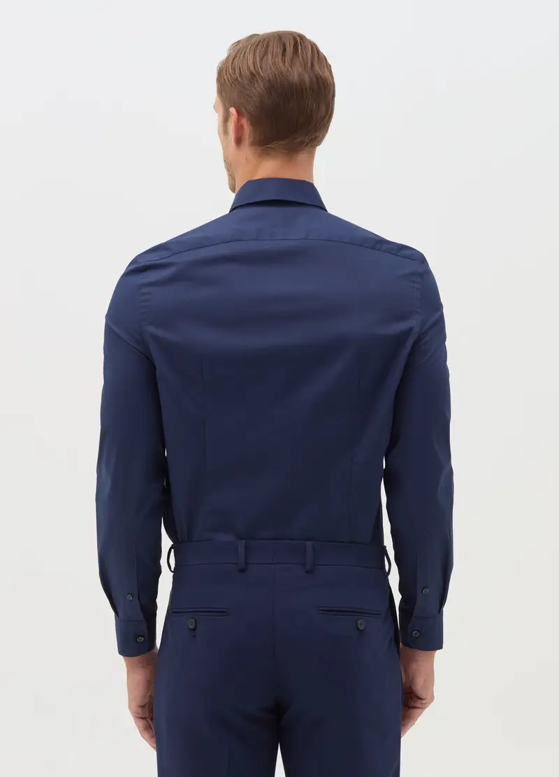 , Camicia Slim Fit Button-down, Uomo, Blu miniatura 2