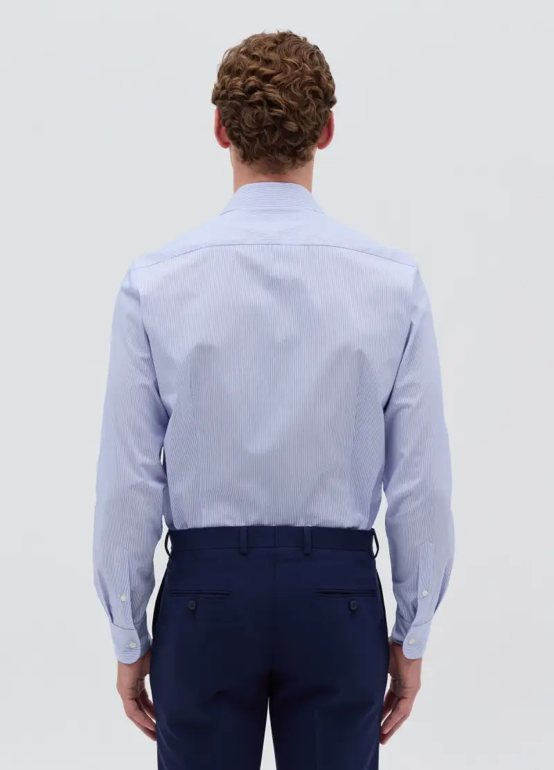 Camicia Slim Fit Easy Iron A Righe Sottili, Uomo, Multicolor miniatura 3