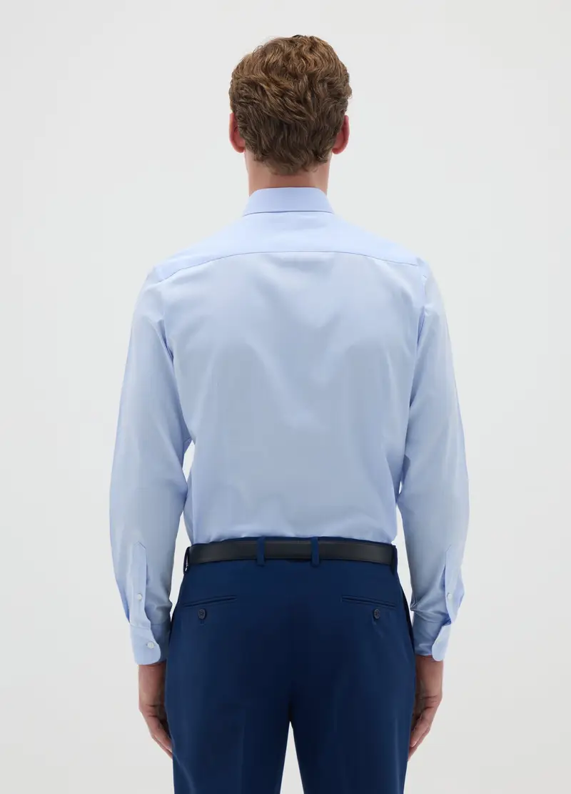 OVS, Camicia Slim Fit In Cotone, Uomo, Blu, Taglia: 40 miniatura 3