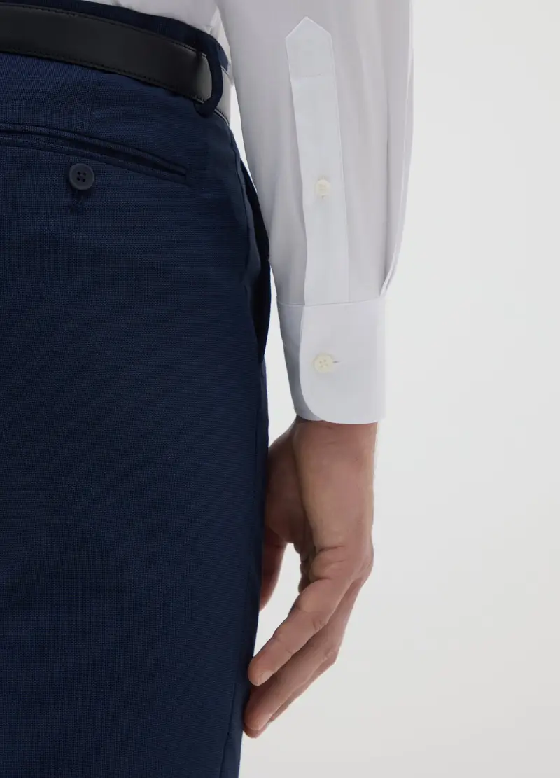 OVS, Camicia Slim In Cotone Button-down, Uomo, Bianco, Taglia: 44 miniatura 2