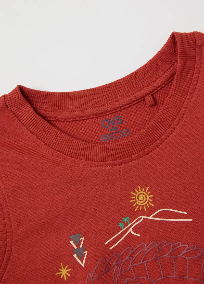 OVS, Canotta Da Bambino In Puro Cotone Rossa Regular Fit, Rosso, Taglia: 4-5 miniatura 2