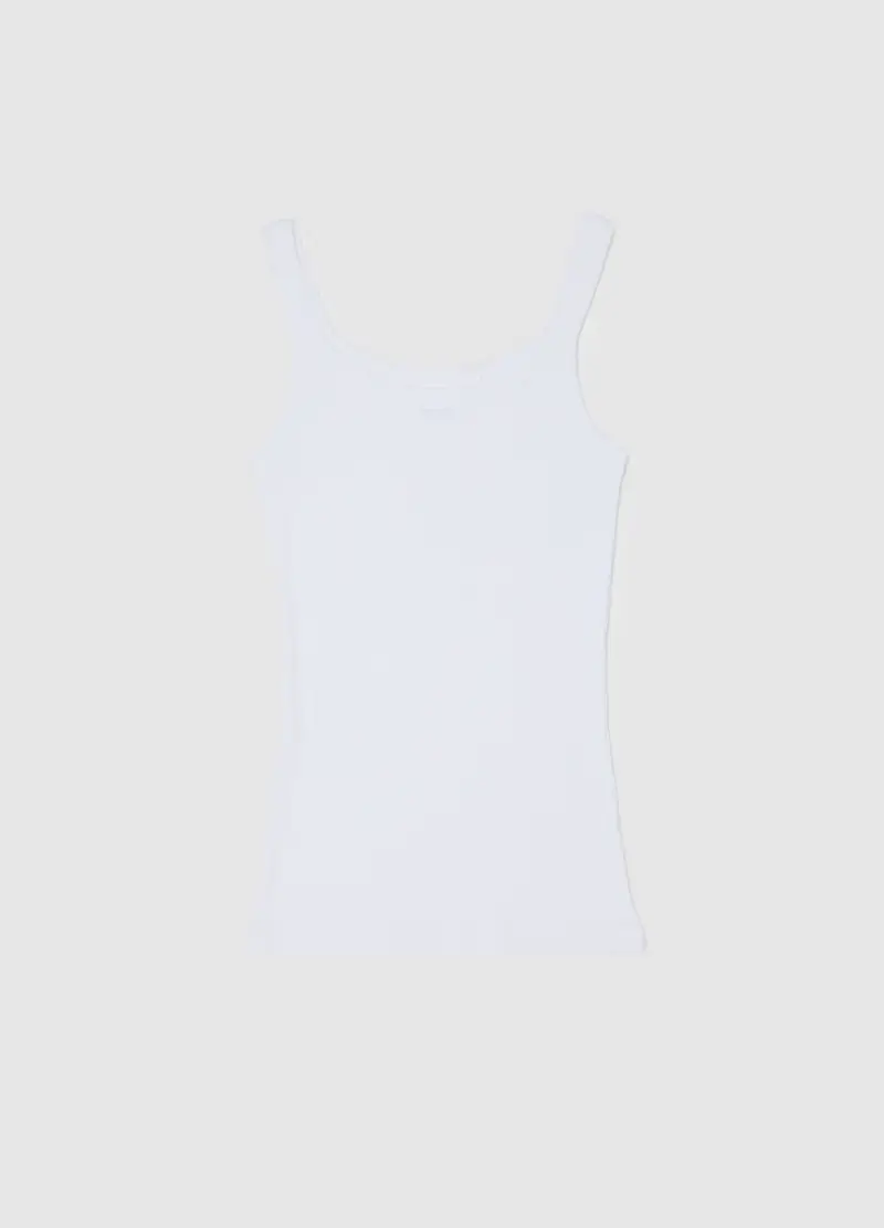 OVS, Canotta In Puro Cotone Bianca Regular Fit, Donna, Bianco, Taglia: S