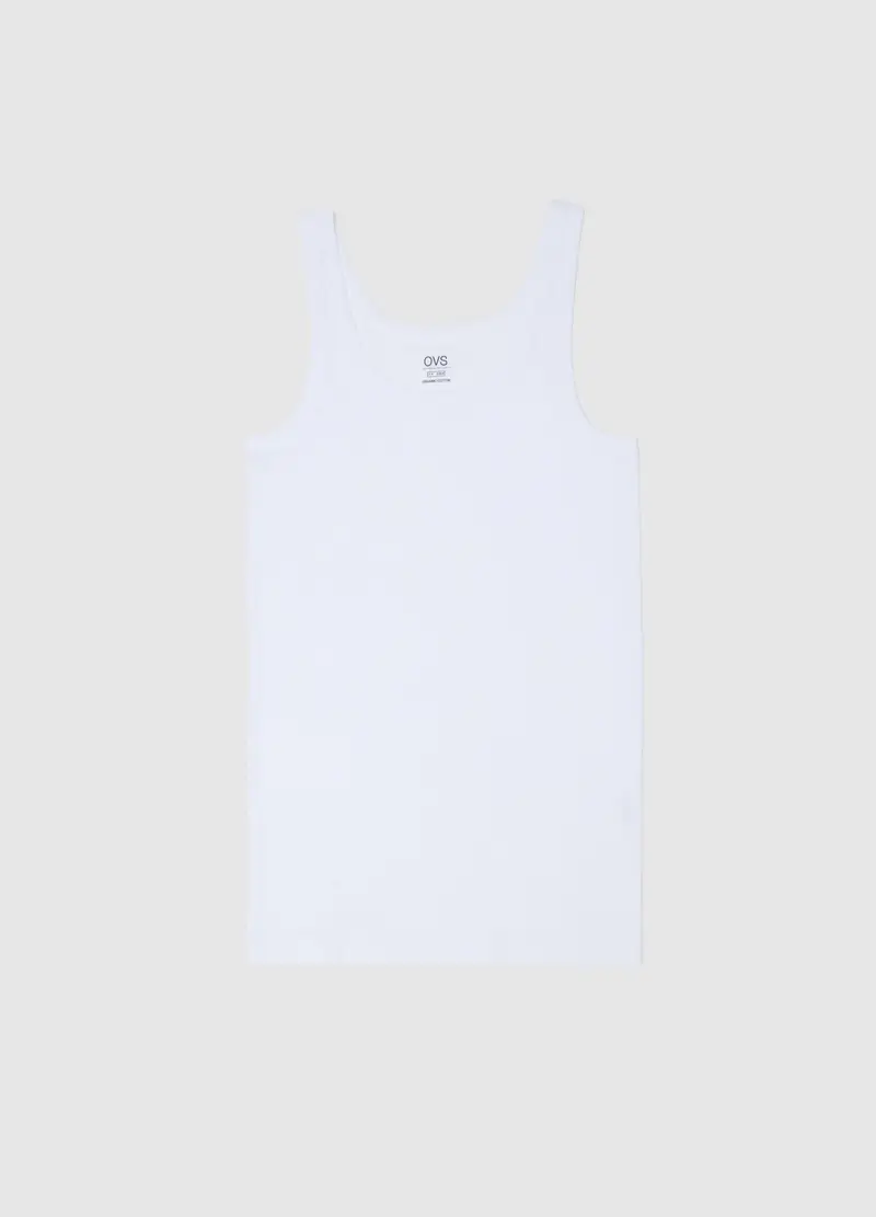 Canotta In Puro Cotone Bianca Regular Fit, Uomo, Bianco