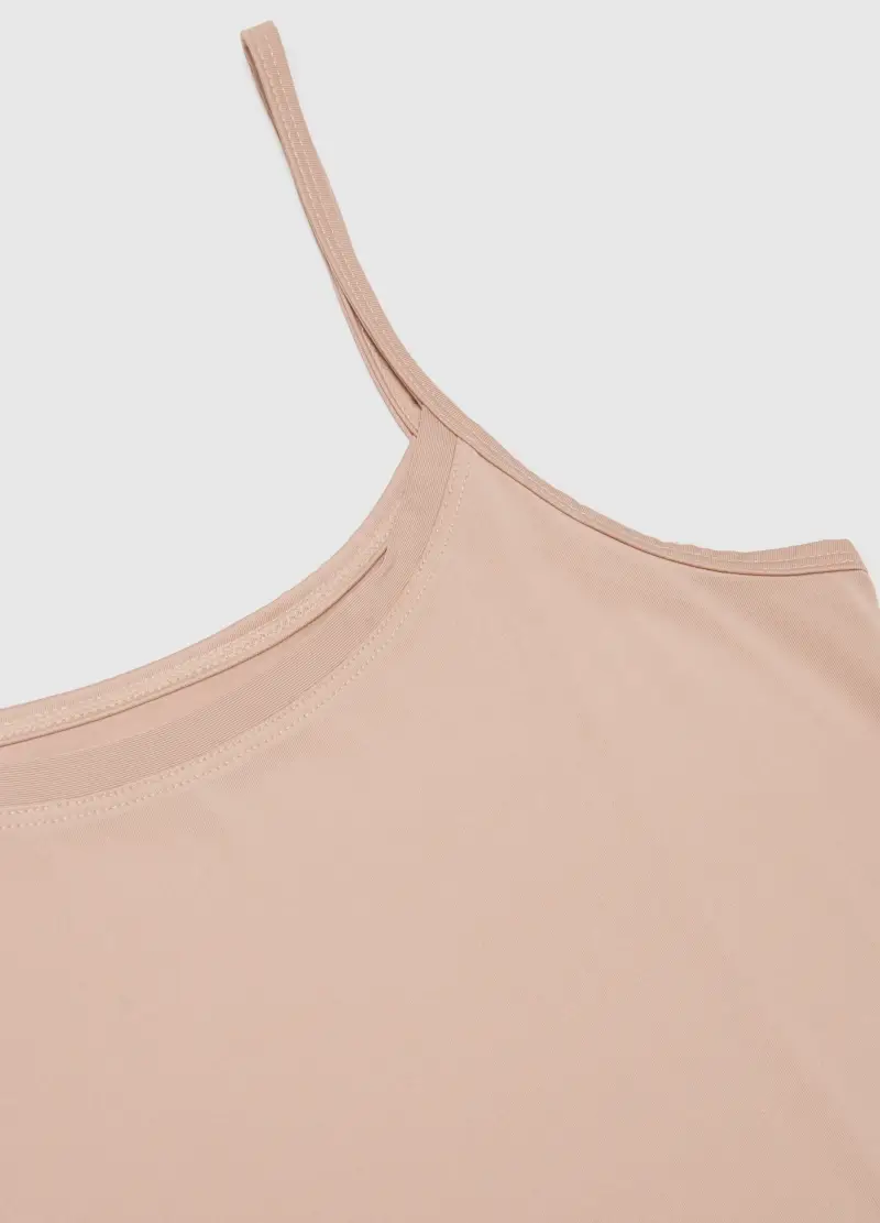 Canottiera Beige Regular Fit, Donna, Beige miniatura 2